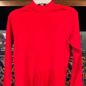 ❤️ Benetton Mock Turtleneck | Candy Apple Tes | Youth Sz XL
